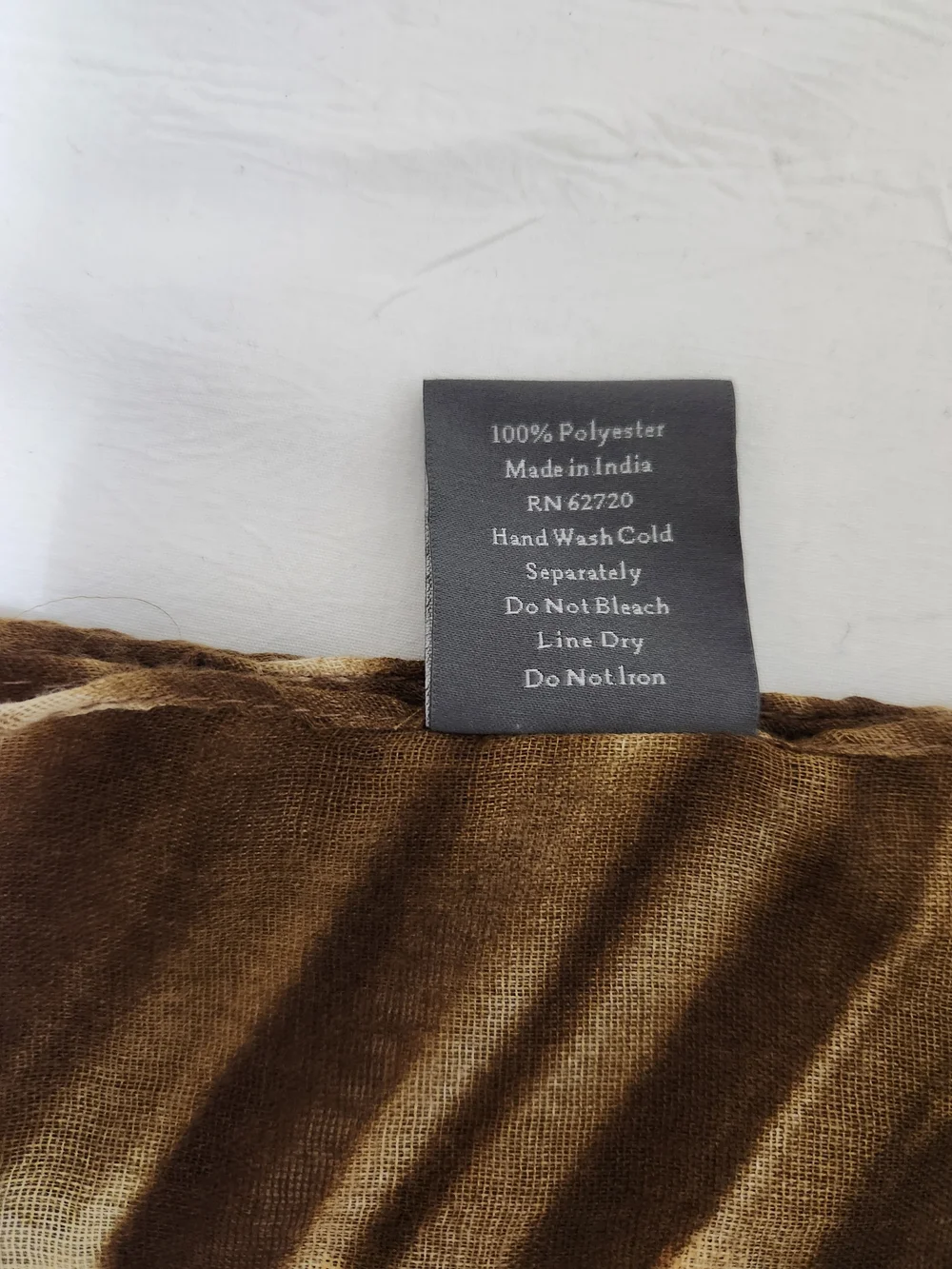 Vince Camuto Metallic Gold and Brown Animal-Print Scarf